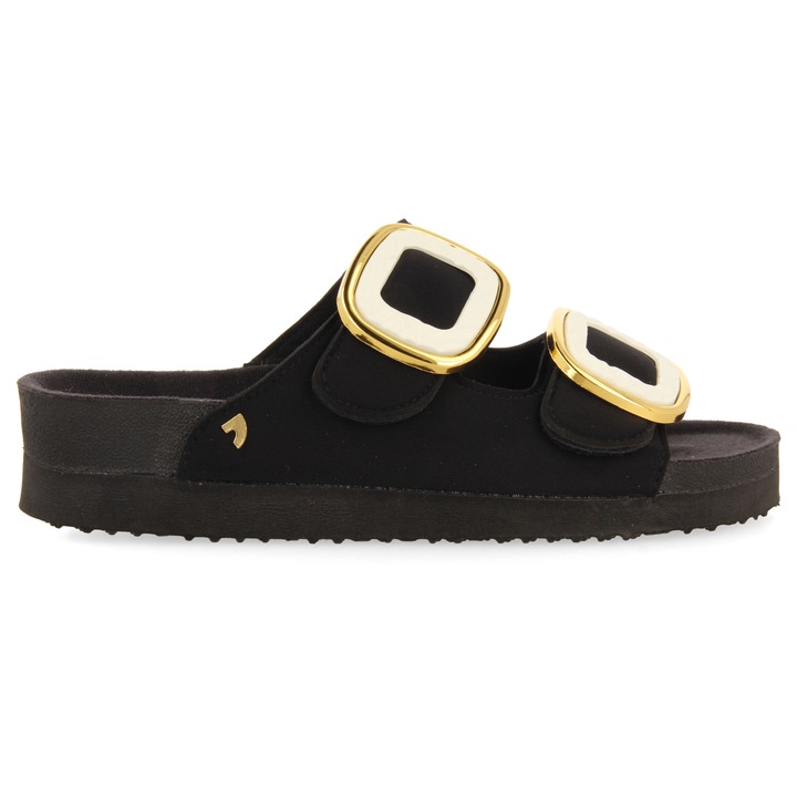 Gioseppo, Papuci cu o catarama supradimensionata, Alb murdar, 39