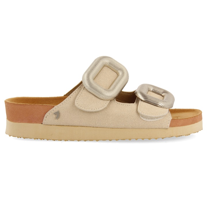 Gioseppo, Papuci cu bareta velcro, Bej, 36