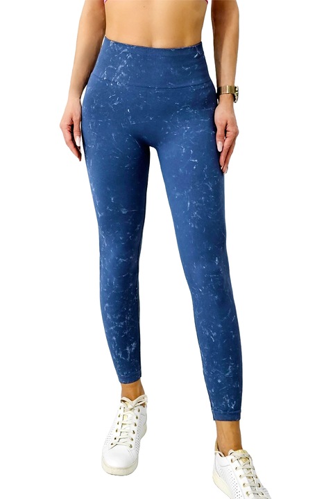 Kabyn fitness harisnyanadrág, nyomott, push up és formázó szalaggal, Olajkék