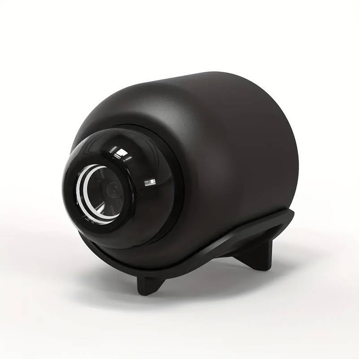 Vezeték nélküli Mini Szemkamera, Teljes HD 1080p Felbontás, Hang- és Képfelvétel, Mozgásérzékelés, Éjjellátó, Hurokba Rögzítés, Memóriakártya Támogatás, Fekete