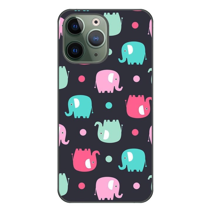 Калъф, съвместим с Apple iPhone 11 Pro Silicon Gel Tpu Модел Pattern Elephant