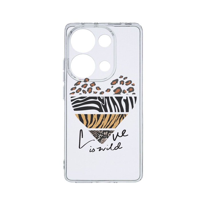 Husa BestCase® Clear Silicon 2MM, Compatibila Cu Xiaomi Redmi Note 13 4G, Love Is Wild, Antisoc, Protectie Camera, Margini ridicate pentru protectia ecranului, T 762