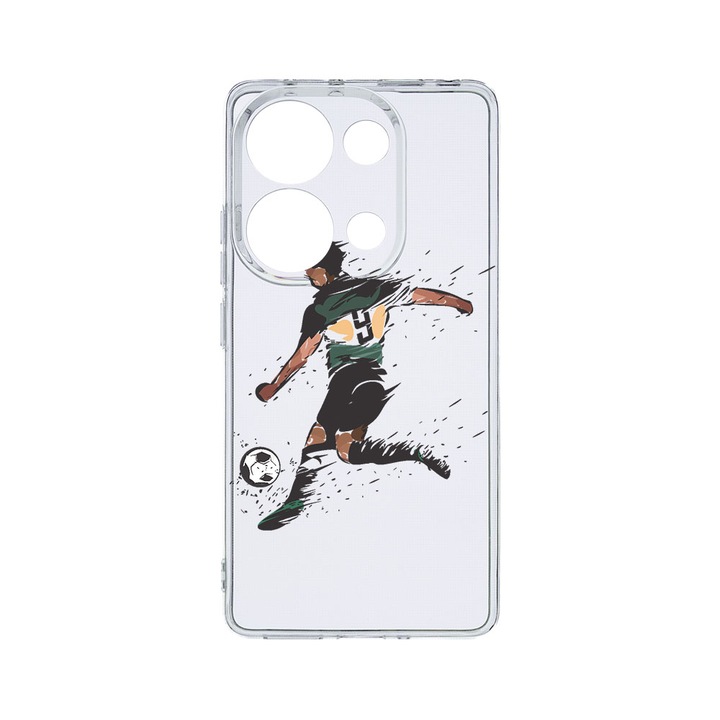Husa BestCase® Clear Silicon 2MM, Compatibila Cu Xiaomi Redmi Note 13 4G, Football, Antisoc, Protectie Camera, Margini ridicate pentru protectia ecranului, T 782