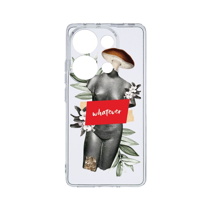 Husa BestCase® Clear Silicon 2MM, Compatibila Cu Xiaomi Redmi Note 13 4G, Whatever, Antisoc, Protectie Camera, Margini ridicate pentru protectia ecranului, T 913