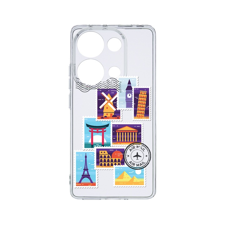 Husa BestCase® Clear Silicon 2MM, Compatibila Cu Xiaomi Redmi Note 13 4G, Mail on the way, Antisoc, Protectie Camera, Margini ridicate pentru protectia ecranului, T 979
