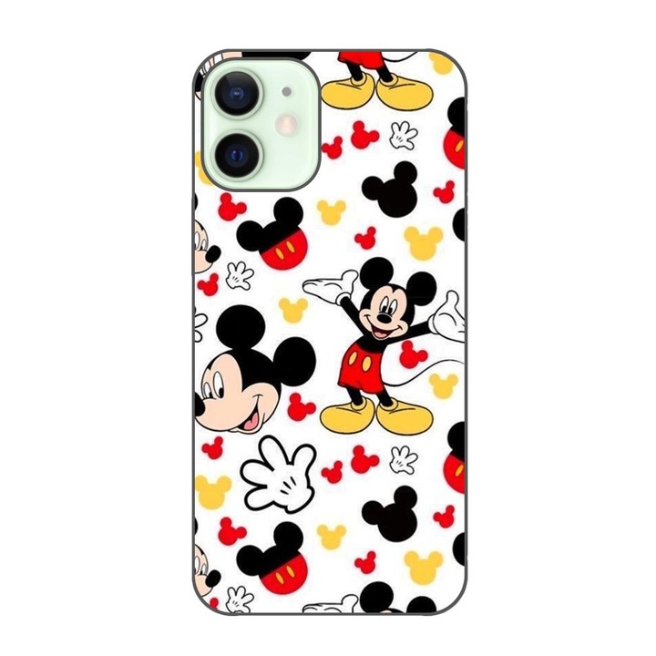 Husa compatibila cu Apple iPhone 12 Mini Silicon Gel Tpu Model Mickey Cool Pattern
