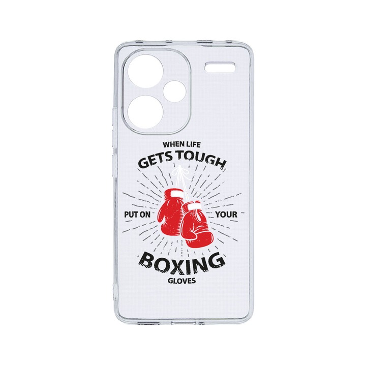 Husa BestCase® Clear Silicon 2MM, съвместим с Xiaomi Redmi Note 13 Pro Plus 5G, Boxing, противоударна, защита на камерата, повдигнати ръбове за защита на екрана, T 816