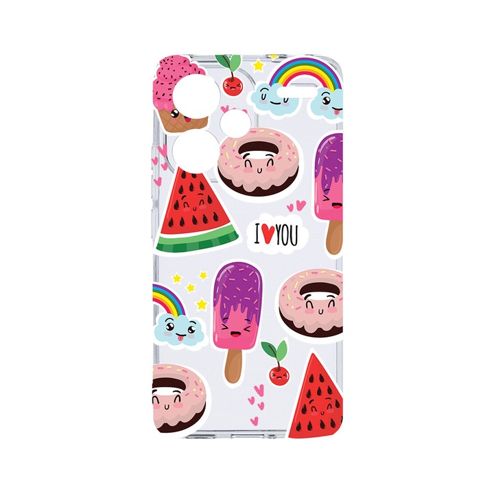 Husa BestCase® Clear Silicon 2MM, Съвместим с Xiaomi Redmi Note 13 Pro Plus 5G, Summer Feeling, Противоударен, Защита на камерата, Повдигнати ръбове за защита на екрана, T 87