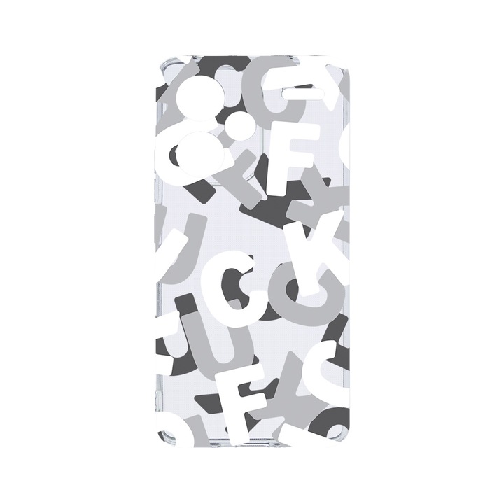 Husa BestCase® Clear Silicon 2MM, съвместим с Xiaomi Redmi Note 13 Pro Plus 5G, FCK Pattern, противоударна, защита на камерата, повдигнати ръбове за защита на екрана, T 1021