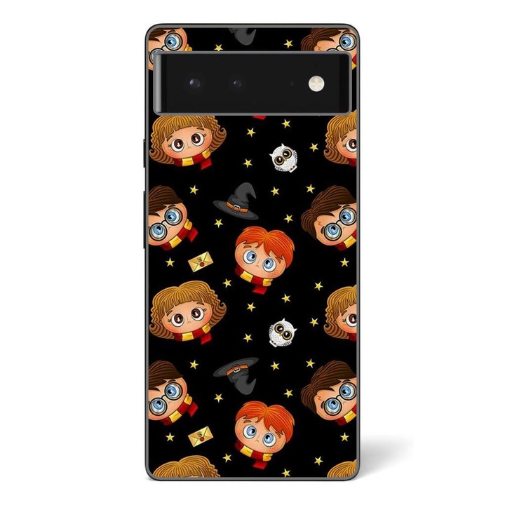 Кейс, съвместим с Google Pixel 6 Silicone Gel Tpu Model Harry Potter Pattern Black
