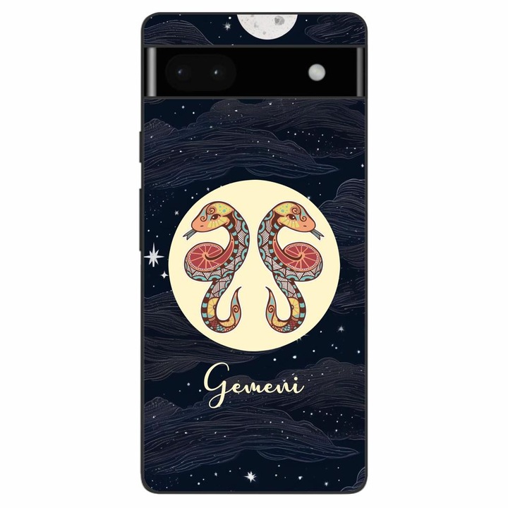 Кейс, съвместим с Google Pixel 6A Silicone Gel Tpu Gemini Horoskop Model