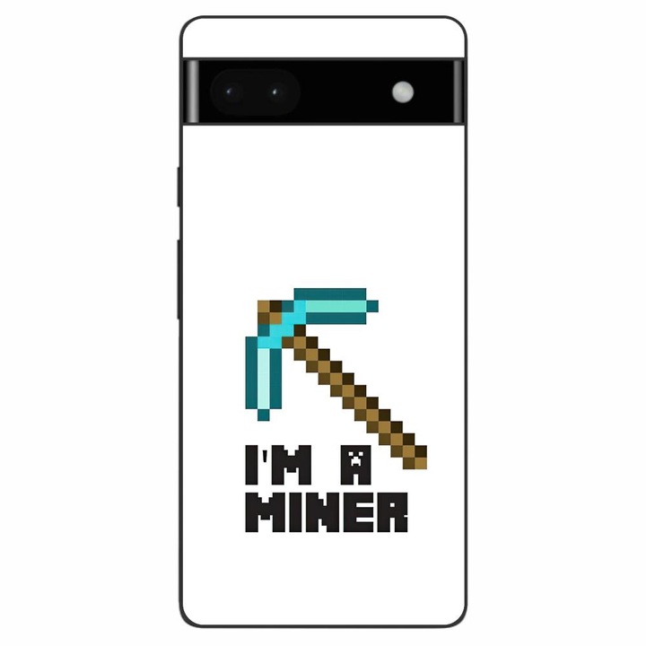 Кейс съвместим с Google Pixel 6A Silicone Gel Tpu Модел Minecraft Miner