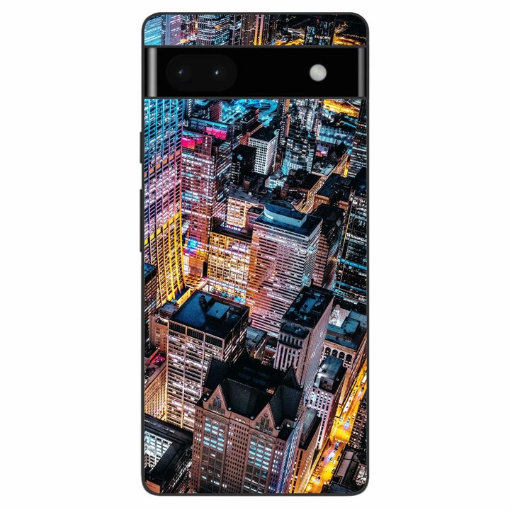 Husa compatibila cu Google Pixel 6A Silicon Gel Tpu Model Night City