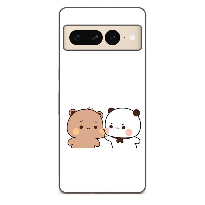 A borító kompatibilis a Google Pixel 8 Pro Silicon Gel Tpu Bubu Dudu Fight modellel