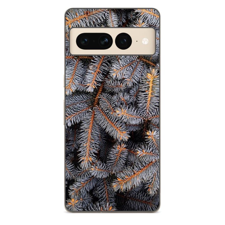 Husa compatibila cu Google Pixel 7 Pro Silicon Gel Tpu Model Crengi de Brad