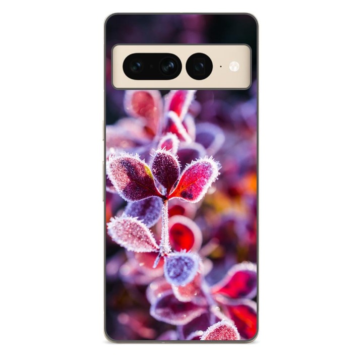 Husa compatibila cu Google Pixel 7 Pro Silicon Gel Tpu Model Flori Inghetate