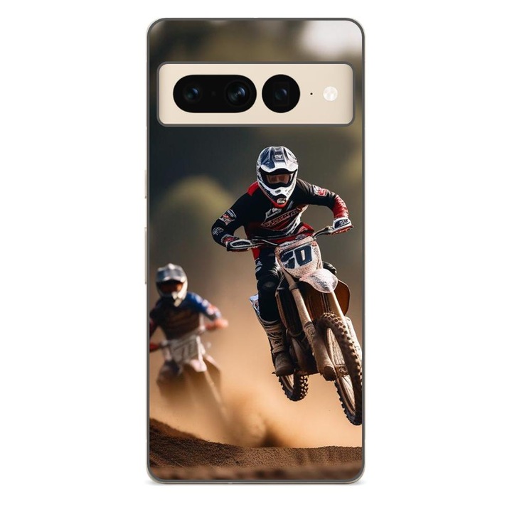 Husa compatibila cu Google Pixel 7 Pro Silicon Gel Tpu Model Motocross