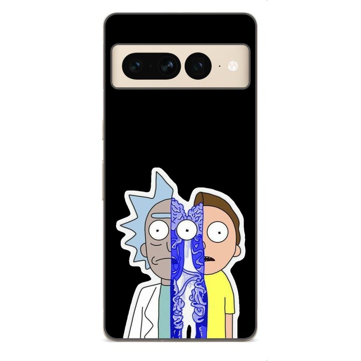 Капак, съвместим с Google Pixel 7 Pro Silicon Gel Tpu Модел Rick And Morty Connected