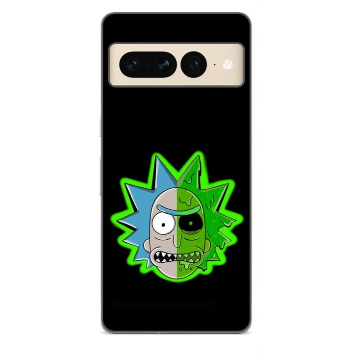 Husa compatibila cu Google Pixel 7 Pro Silicon Gel Tpu Model Rick And Morty Alien