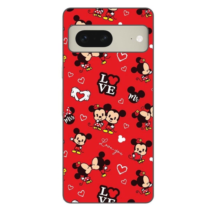Husa compatibila cu Google Pixel 7 Silicon Gel Tpu Model Mickey Love Pattern Rosie