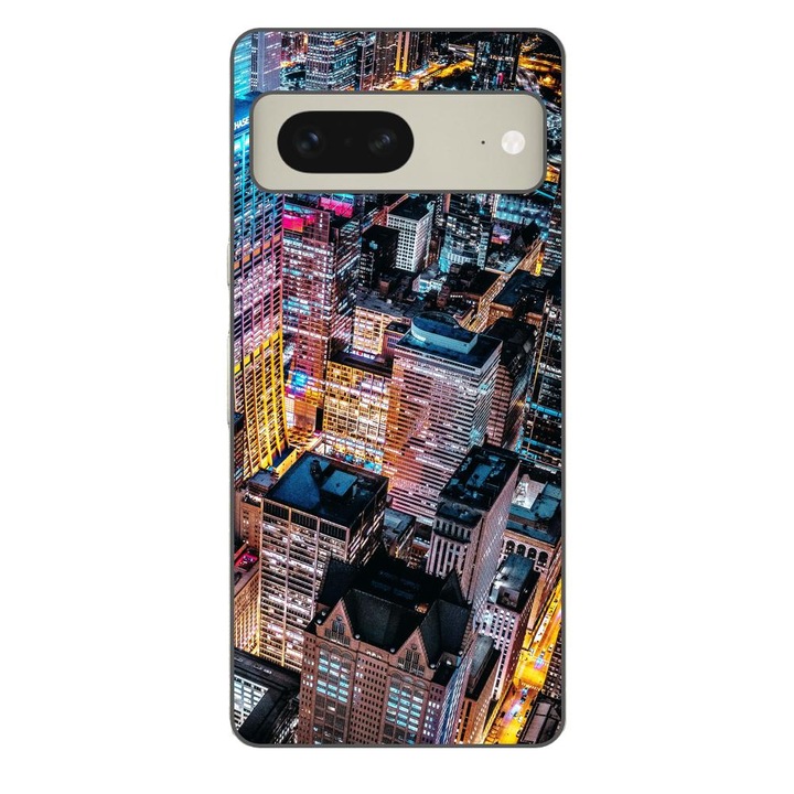 Husa compatibila cu Google Pixel 7 Silicon Gel Tpu Model Night City