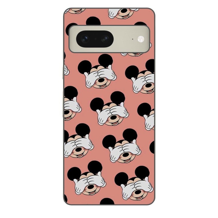 Husa compatibila cu Google Pixel 7 Silicon Gel Tpu Model Mickey Pattern Peek A Boo