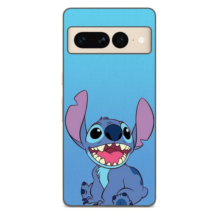 Husa compatibila cu Google Pixel 7 Pro Silicon Gel Tpu Model Stitch Blue