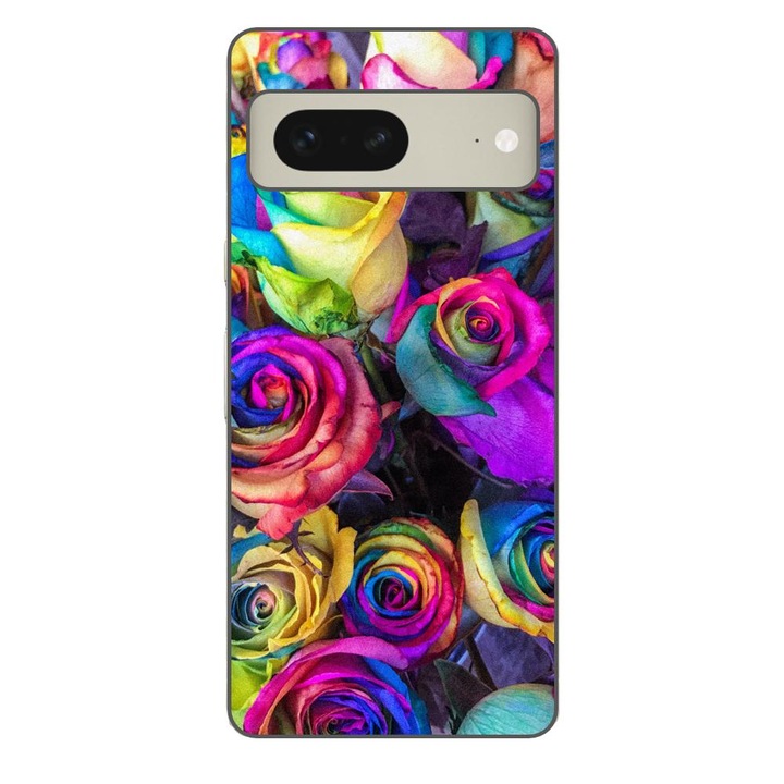 Husa compatibila cu Google Pixel 7 Silicon Gel Tpu Model Trandafiri Colorati