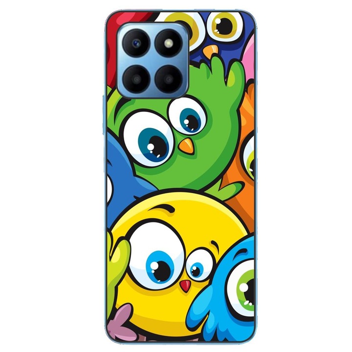 Husa compatibila cu Honor 70 Lite Silicon Gel Tpu Model Bufnite Colorate