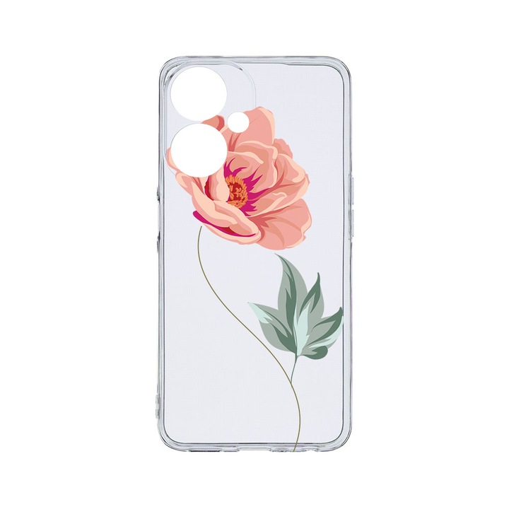 Husa BestCase® Clear Silicon 2MM, съвместим с OPPO A59 5G, розов, противоударна, защита на камерата, повдигнати ръбове за защита на екрана, T 127
