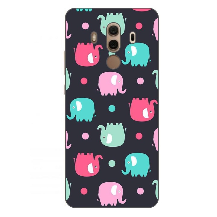 Калъф, съвместим с Huawei Mate 10 Pro Silicon Gel Tpu модел Elephant Pattern