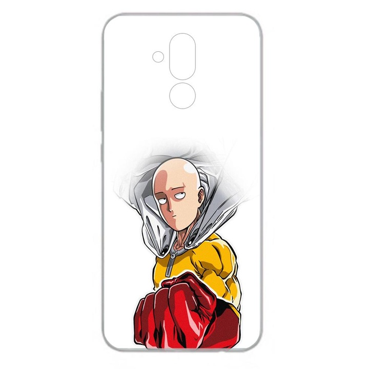 Калъф, съвместим с модел Huawei Mate 20 Lite Silicon Gel Tpu One Punch Man Saitama
