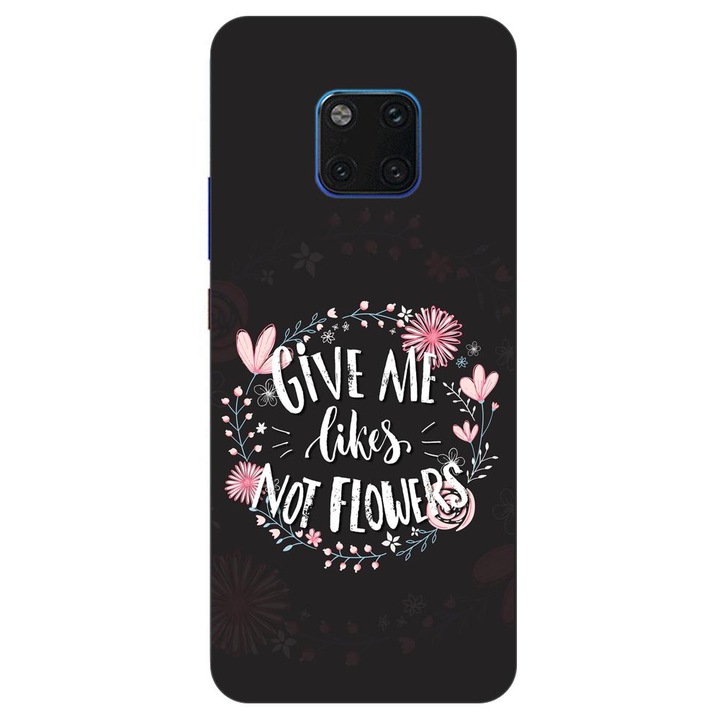 Капак, съвместим с Huawei Mate 20 Pro Silicon Gel Tpu Модел Съобщение Give Me Likes