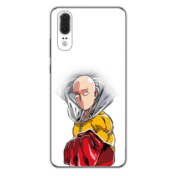 Кейс, съвместим с Huawei P20 Silicone Gel Tpu Model One Punch Man Saitama