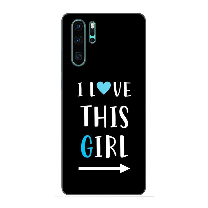 Калъф, съвместим с Huawei P30 Pro Silicone Gel Tpu Couples Model I love This Girl