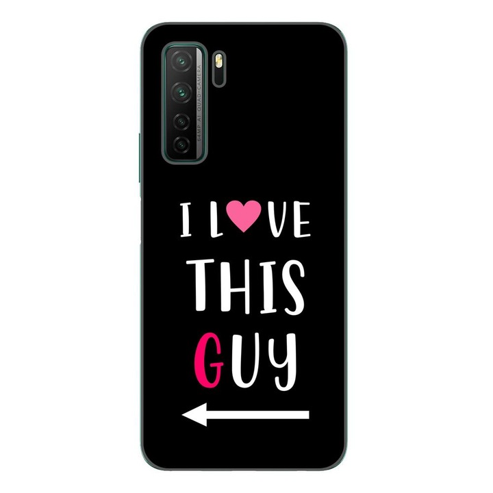 Калъф, съвместим с Huawei P40 Lite 5G Silicone Gel Tpu Couple Model I love This Guy