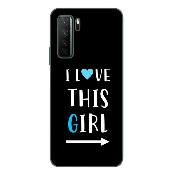 Калъф, съвместим с Huawei P40 Lite 5G Silicone Gel Tpu Couple Model I love This Girl