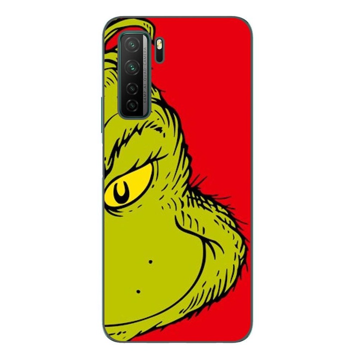 Калъф, съвместим с модел Huawei P40 Lite 5G Silicon Gel Tpu Christmas Grinch Face