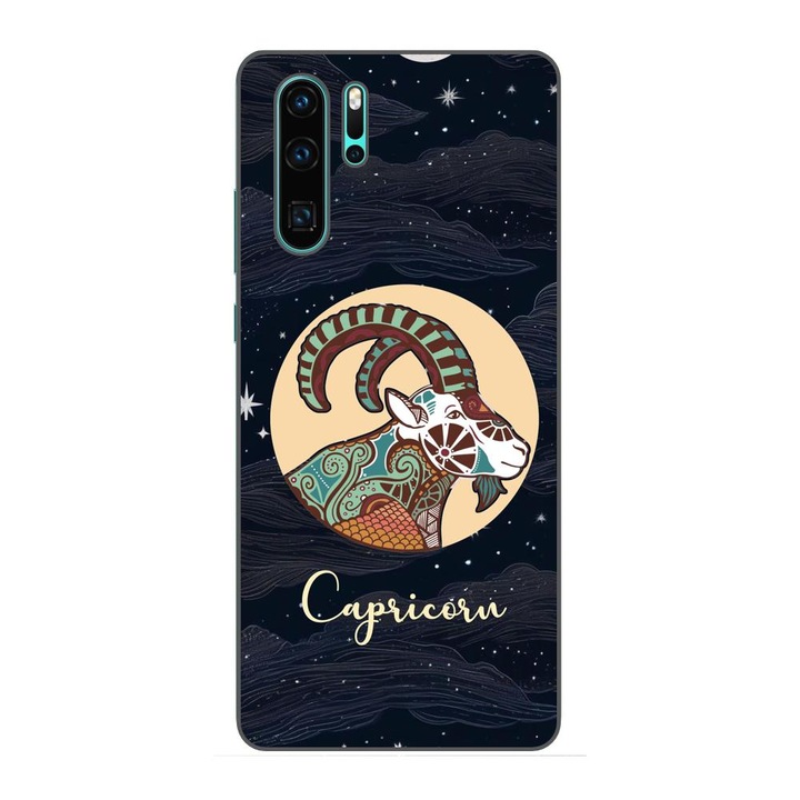 Капак, съвместим с Huawei P30 Pro Silicone Gel Tpu Capricorn Horoskop Model