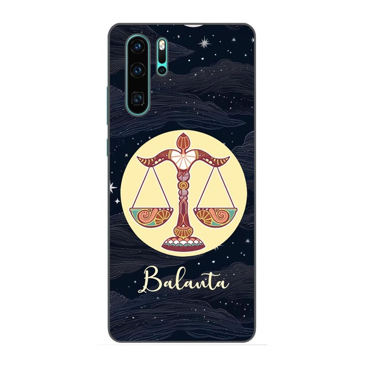 Капак, съвместим с Huawei P30 Pro Silicone Gel Tpu Модел Хороскоп Везни