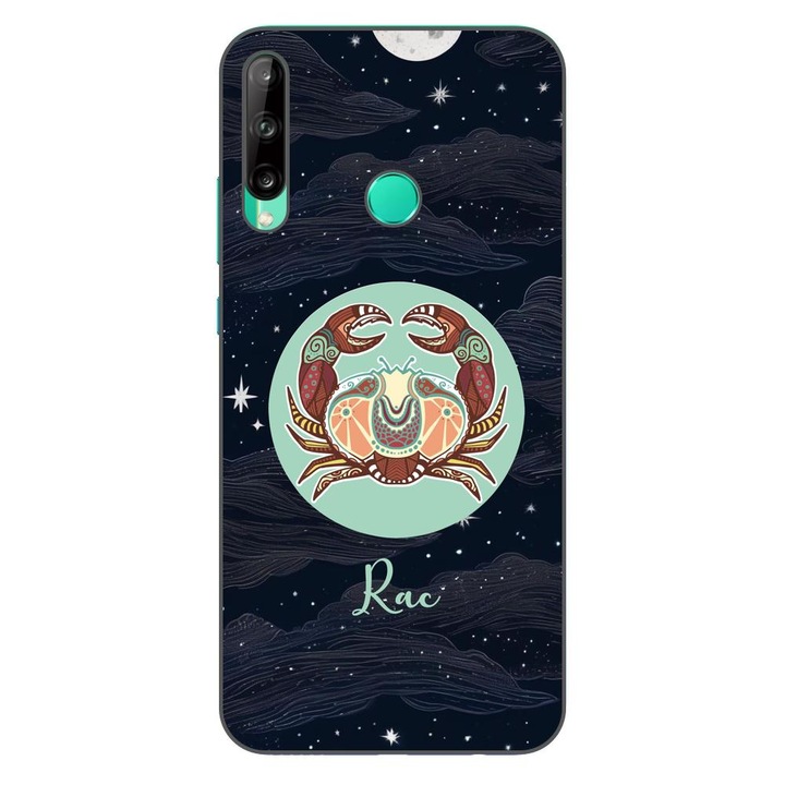 Капак, съвместим с модел на хороскоп за рак на Huawei P40 Lite E Silicon Gel Tpu
