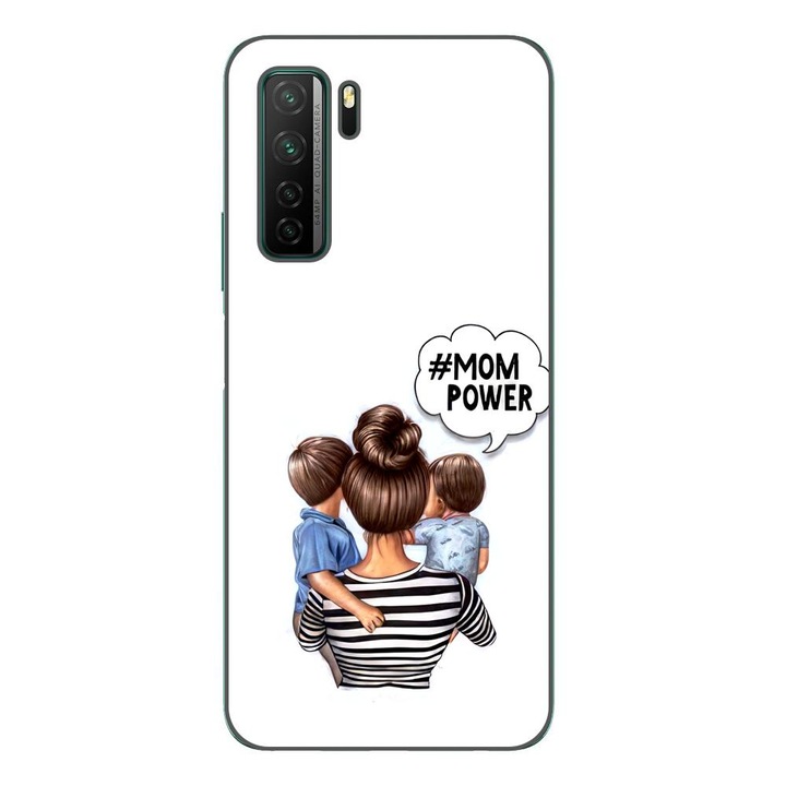 Калъф, съвместим с Huawei P40 Lite 5G Silicon Gel Tpu Модел Mom of Boys