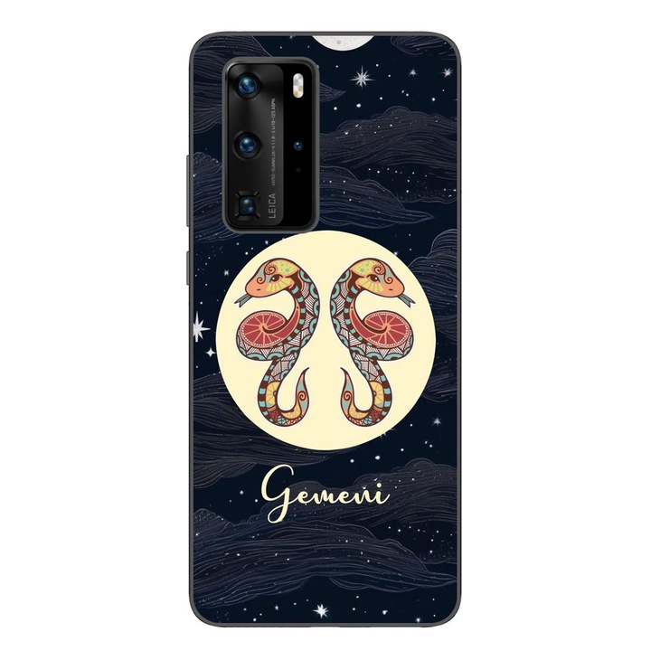 ΠΠ°ΠΏΠ°ΠΊ, ΡΡΠ²ΠΌΠ΅ΡΡΠΈΠΌ Ρ Huawei P40 Pro Silicon Gel Tpu Gemini Horoscope Model