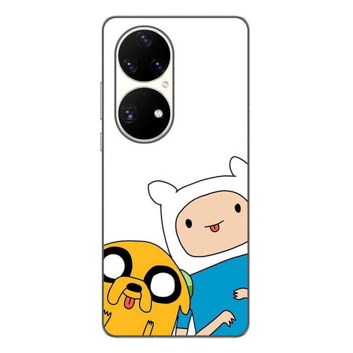Husa compatibila cu Huawei P50 Pro Silicon Gel Tpu Model Finn and Jake Tongues