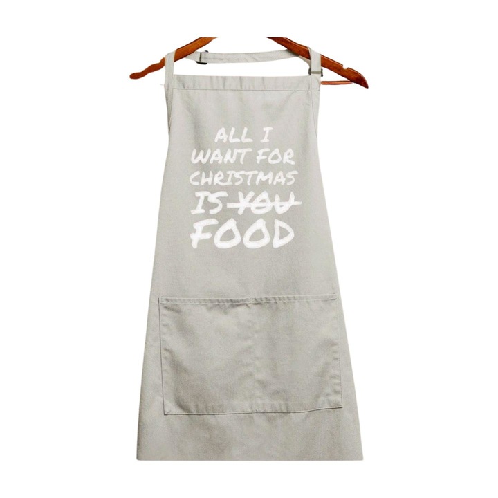 Tot ce imi doresc de Craciun este sort alimentar, alb, 90 x 76 cm