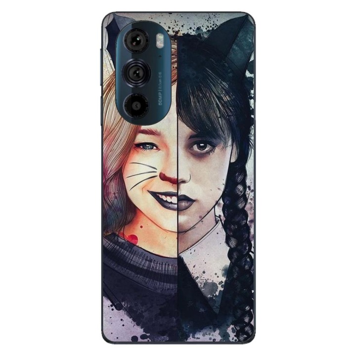 Капак, съвместим с Motorola Edge 30 Pro Silicon Gel Tpu Model Wednesday и Enid Sinclair