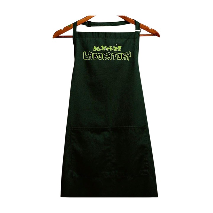 Sort logo-ul laboratorului Dexter, verde inchis, 90 x 76 cm