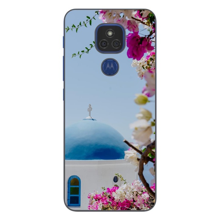 Husa compatibila cu Motorola Moto G9 Play Silicon Gel Tpu Model Grecia Santorini