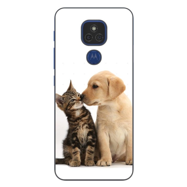 Husa compatibila cu Motorola Moto G9 Play Silicon Gel Tpu Model Pisicuta Catelus Prieteni