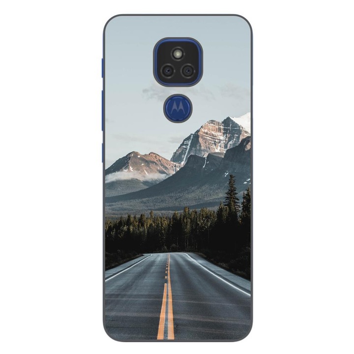 Husa compatibila cu Motorola Moto G9 Play Silicon Gel Tpu Model Mountain Road
